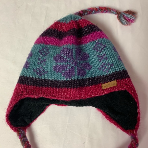 multicolor mohair/wool blend Kusan beanie. - Picture 2 of 5